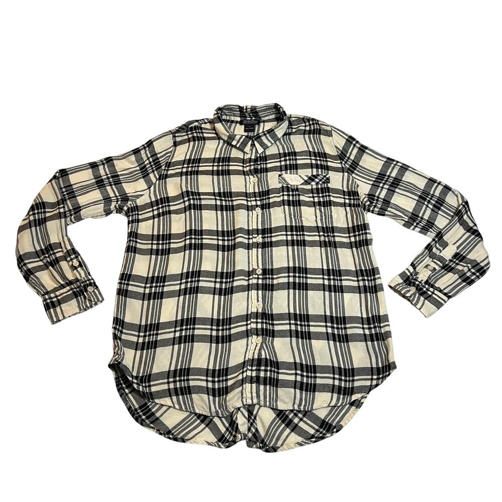 Lucky Brand Plaid Button Up Shirt Size L Relaxed Fit Hipster Casual Classic